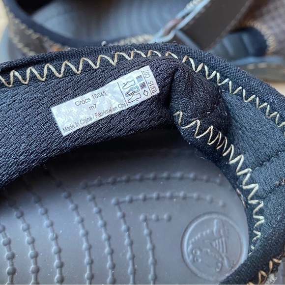 Crocs Mens 7 Brown Hiking Outdoor Comfort Casual Sandals - Picture 7 of 8